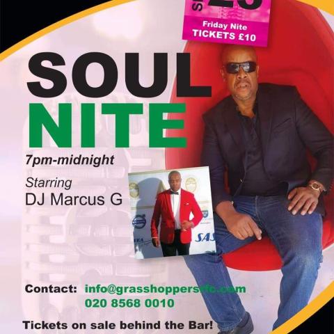 DJ MARCUS HG , SOUL NIGHT,  GRASSHOPPERS RFC, 23.09.22